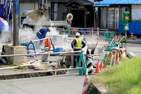 高速道路の工事